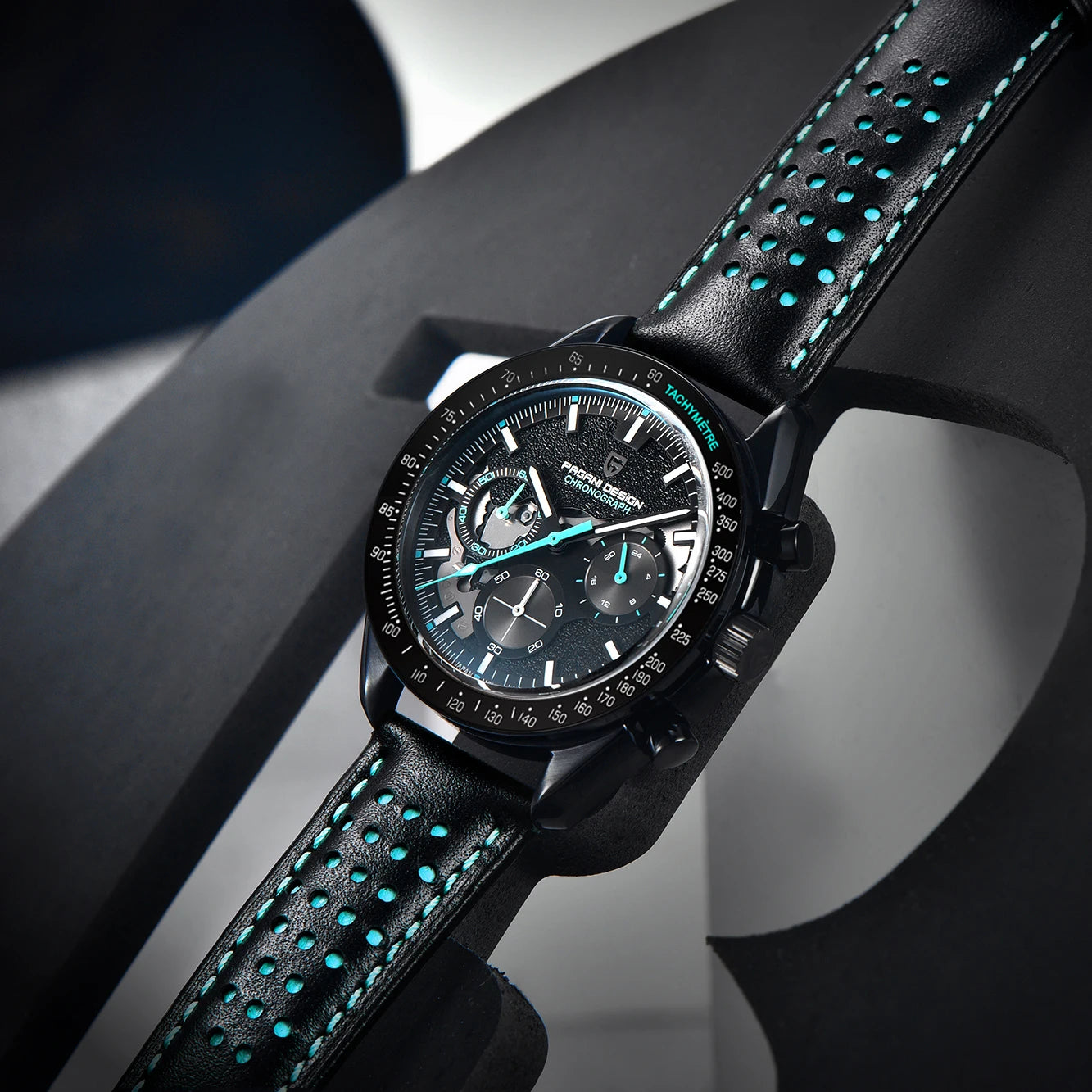 ChronoState Lunar Phantom Chronograph Quartz Watch for Men