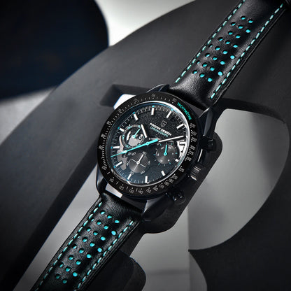ChronoState Lunar Phantom Chronograph Quartz Watch for Men