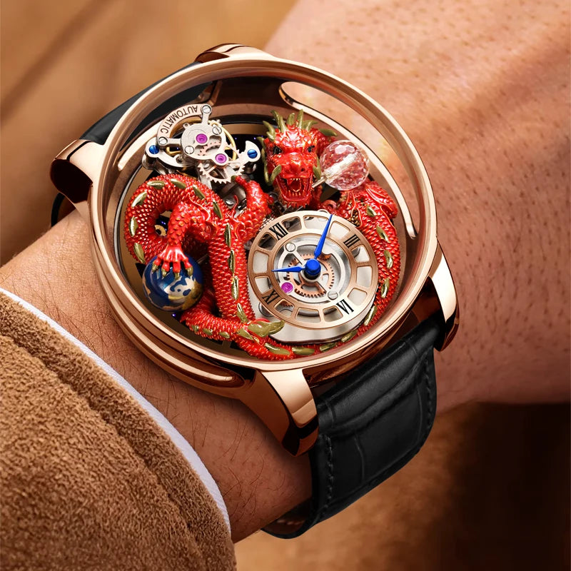 PINDU Design Celestial Body Traditionnelle Dragon Watch