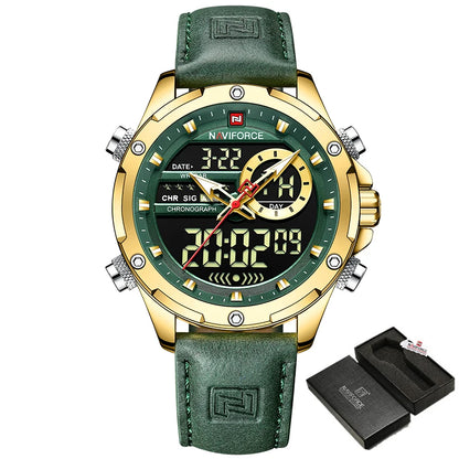 NAVIFORCE Digital Military LED Chronograph Watch 45mm