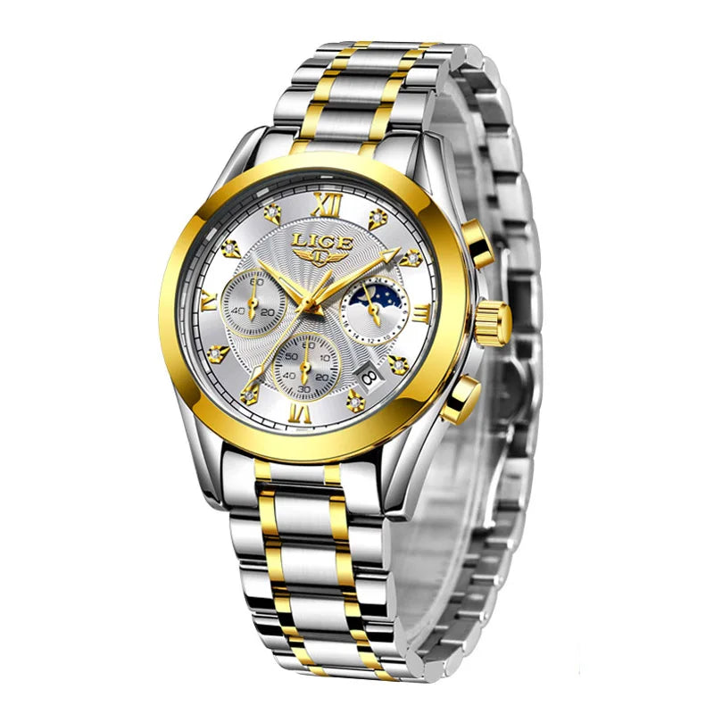 Relogio Masculino LIGE Sport Men Watch Montre Homme de Luxe de Marque Supérieure à Quartz Montre-Bracelet Homme Tendance Militaire Étanche Chronographe Horloge Masculine