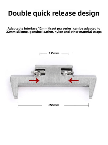 Tissot PRX T137.407/410 22mm Strap Connectors Adapter