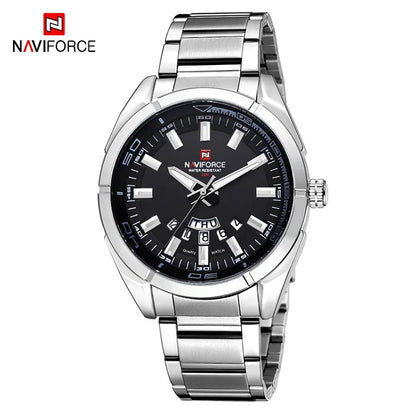 Montres Hommes NAVIFORCE, en Acier, Étanche, Quartz, Date, Montre-Bracelet de Luxe pour Homme de Marque Supérieure, relogio masculino