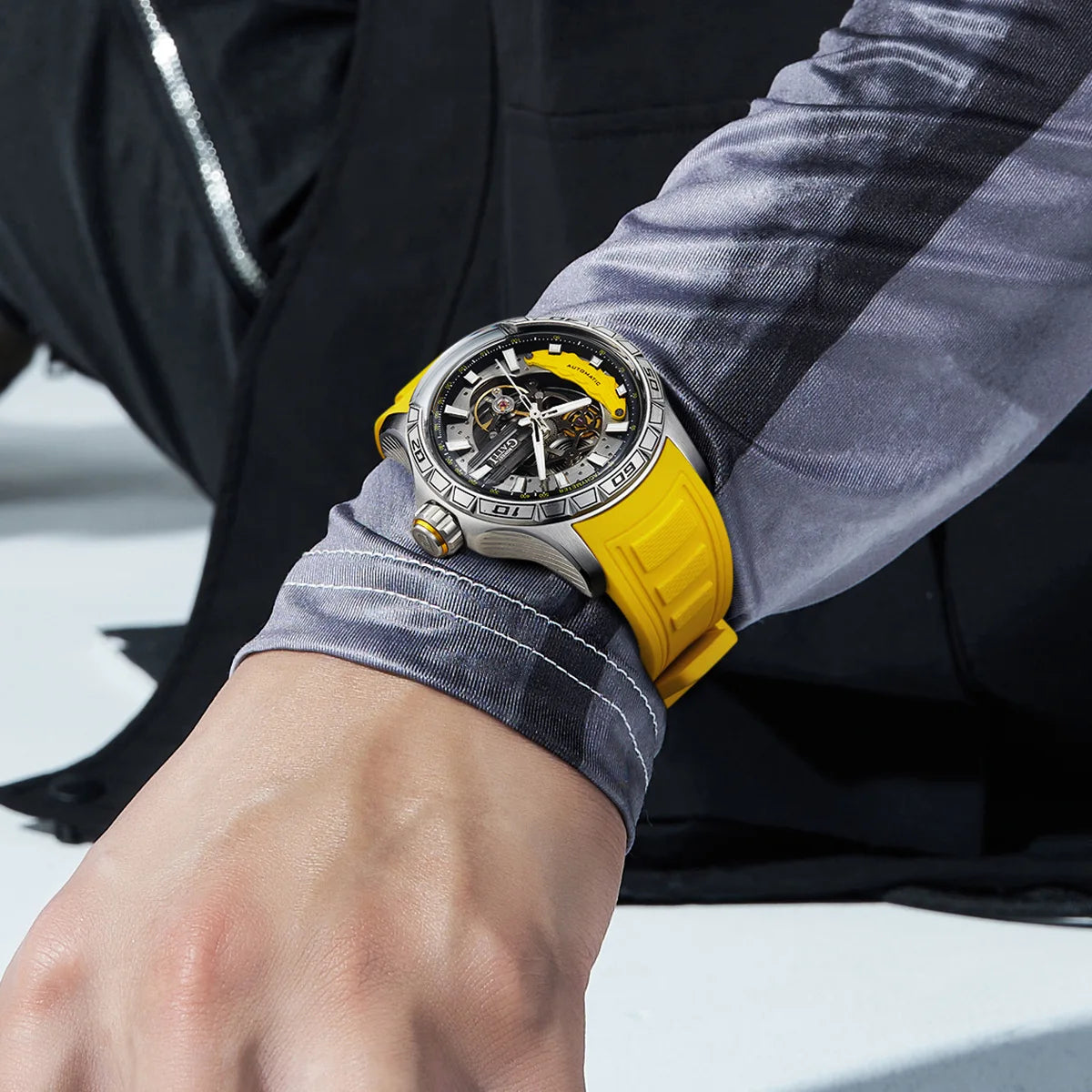 Montre Automatique Homme Squelette BONEST GATTI 2026 Édition Limitée Visibilité Nocturne Verre Saphir - Montre pour Hommes