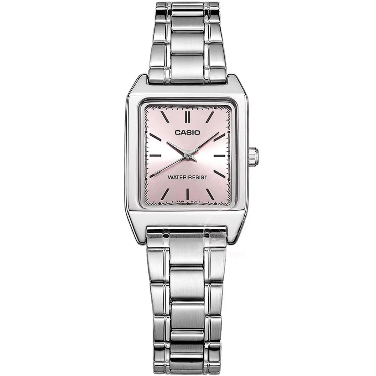 Casio LTP-V007D women's tonneau watch with stainless steel bracelet
