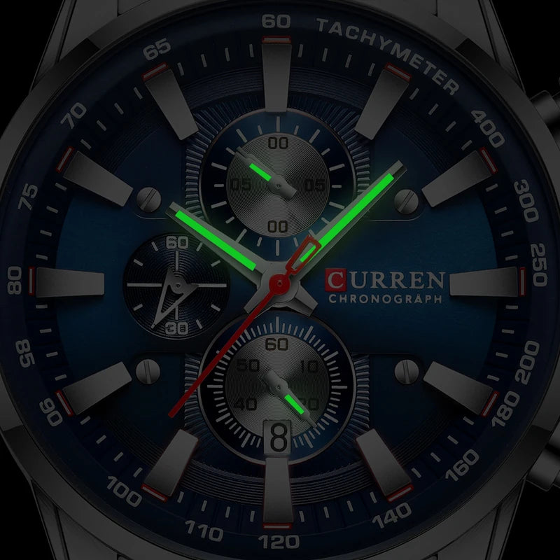 Nouvelles montres pour hommes Top Marque de luxe CURREN Montre homme à quartz Sport Étanche Montres-bracelets Chronographe Date Relogio Masculino