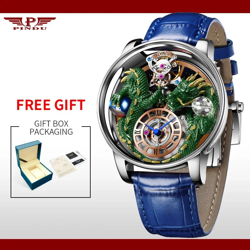 PINDU Design Celestial Body Traditionnelle Dragon Watch