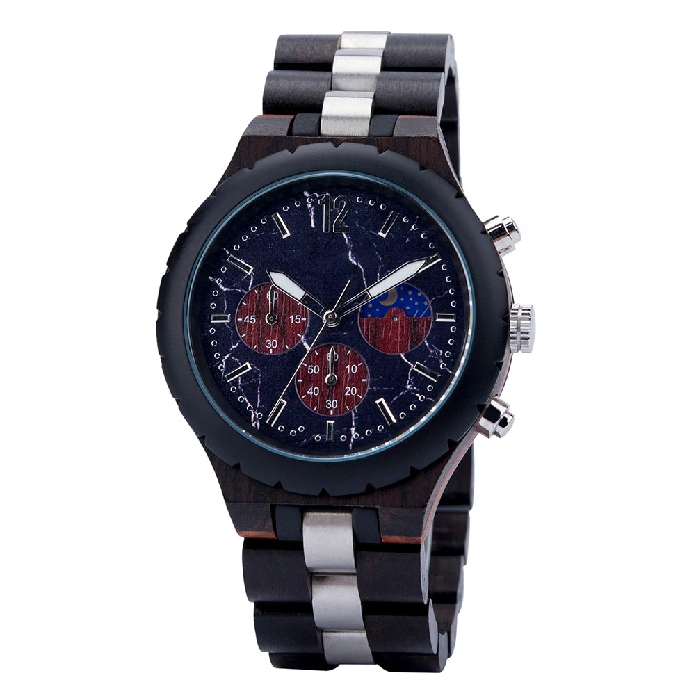 Montre en Bois BOBO BIRD pour Hommes Mouvement à Quartz Japonais Montres Étanche relogio masculino Cadeaux Personnalisables