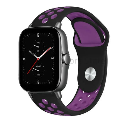 Silicone Strap For Amazfit GTS 4-3-2e Mini/GTR 4-3-Pro-2 47mm/GTR 2e/stratos 3 20mm/22mm Watch band sport Bracelet bip-U-S-lite