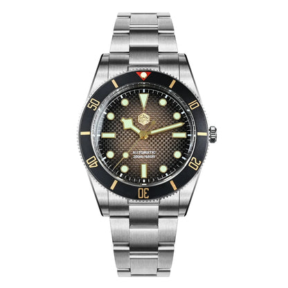 San Martin Nouvelle Montre Plongeur Homme Vintage BB54 Améliorée 37mm ST2130 Automatique Mécanique Saphir Lumineux Étanche 200m SN0138