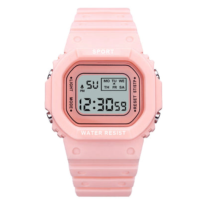 Montre de sport YIKAZE pour garçons et filles, montre électronique à LED pour étudiants, montre numérique carrée colorée pour hommes et femmes, montre étanche en caoutchouc