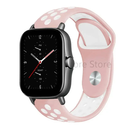 Silicone Strap For Amazfit GTS 4-3-2e Mini/GTR 4-3-Pro-2 47mm/GTR 2e/stratos 3 20mm/22mm Watch band sport Bracelet bip-U-S-lite