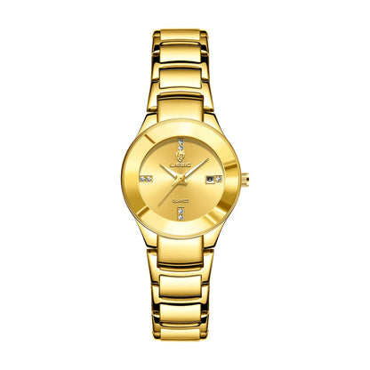 LIEBIG Fashion Golden Luminous Dispaly Quartz Watches Girl Luxury Full Steel Strap Waterproof Wristwatch Woman Clock Reloj Hombr