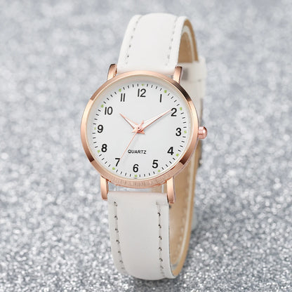 Montres Femme Tendance Décontractées Cadran Arabe Dames Bracelet Cuir Montre à Quartz Reloj Mujer Cadeau Fille
