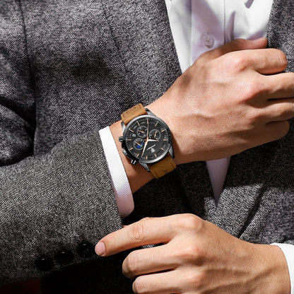POEDAGAR Original Military Chronograph Date Watch