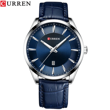 Montres CURREN à Quartz pour Hommes, Bracelet en Cuir, Montres-Bracelets Masculines, Marque de Luxe, Horloge d'affaires pour Hommes, 45 mm, Reloj Hombres