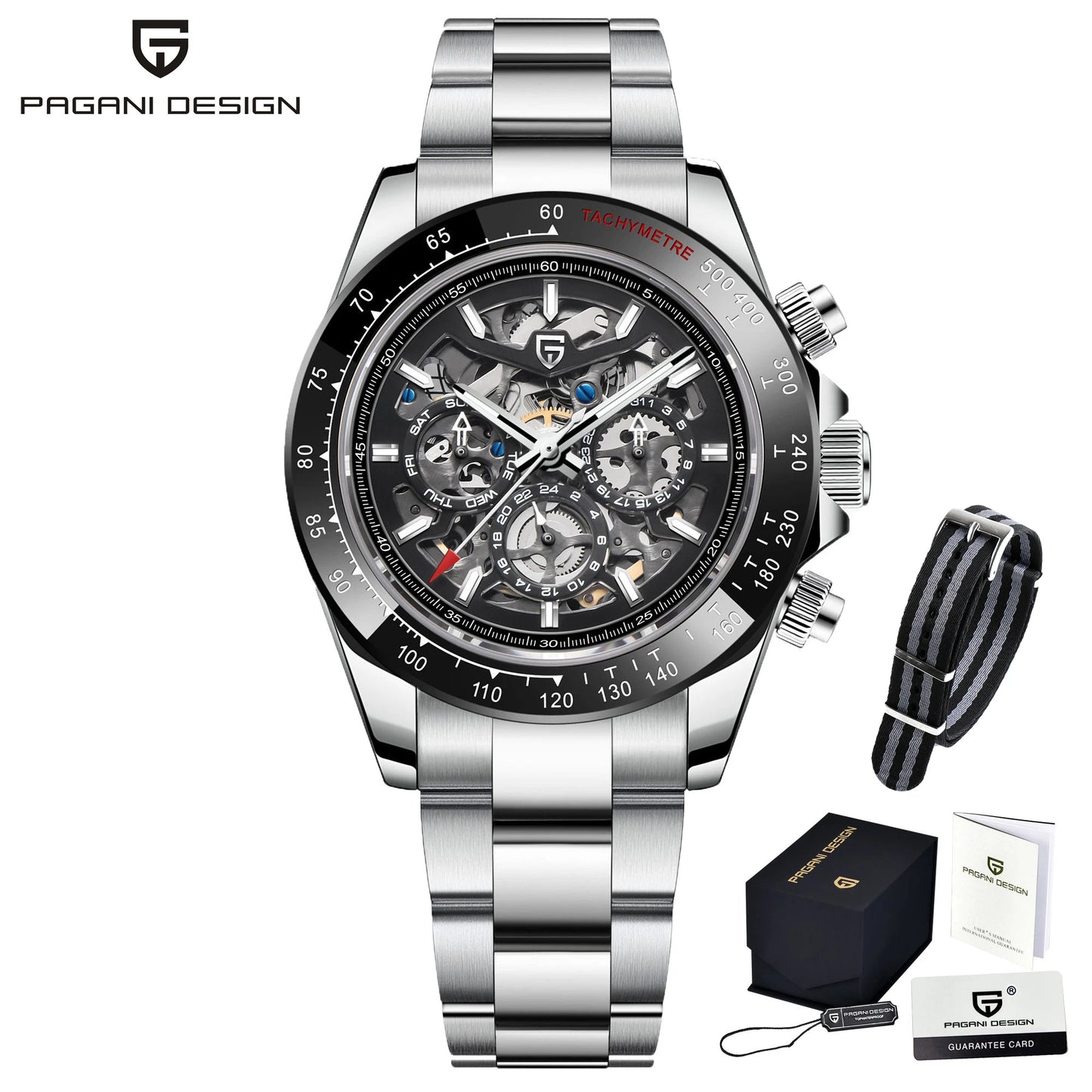 PAGANI DESIGN 2026 Nouvelle Montre Mécanique Automatique pour Homme en Acier Inoxydable Étanche 100m Montre de Luxe Décontractée pour Homme Reloj Hombre