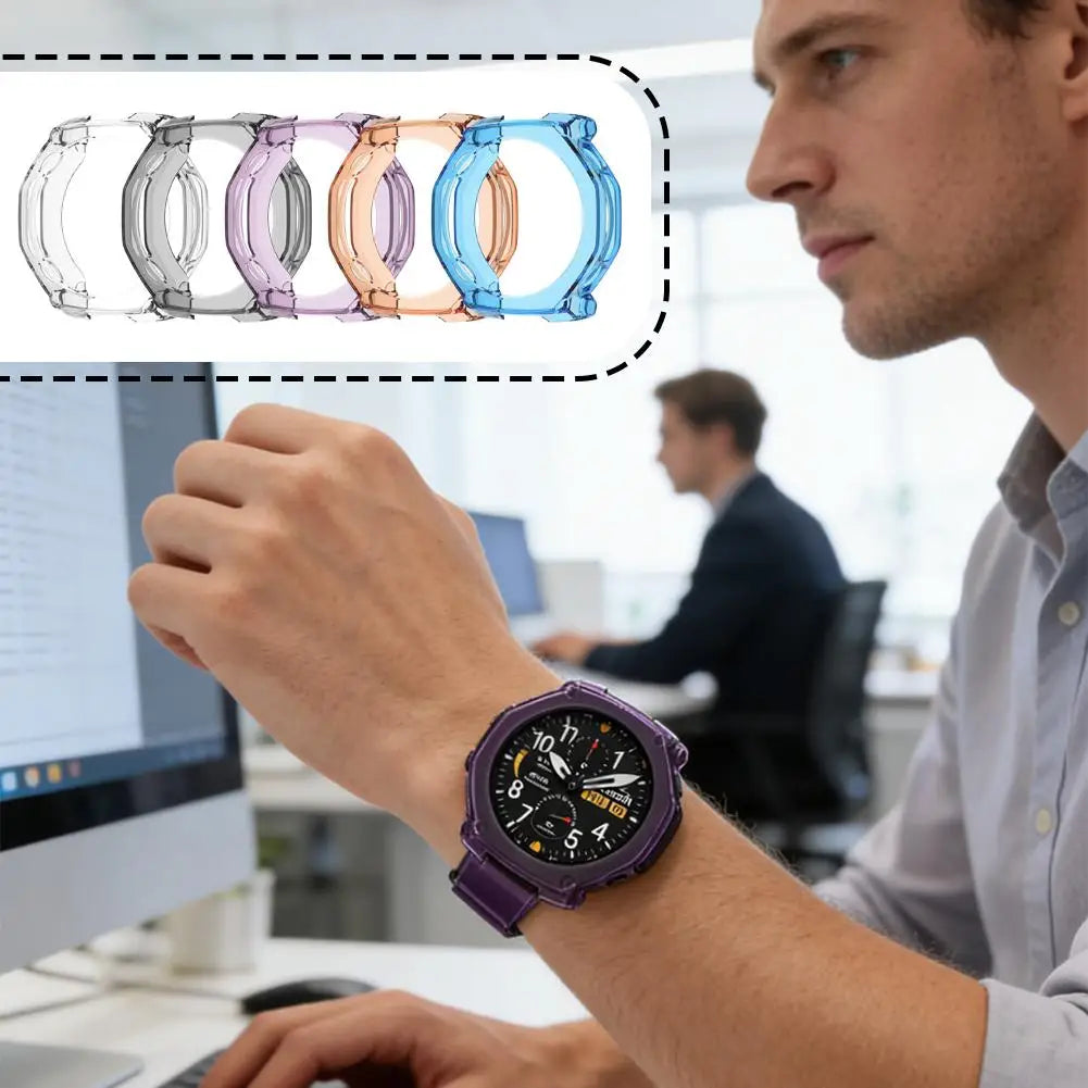 Protection en TPU robuste pour montre connectée Amazfit T-Rex Ultra 2, étui avec protection intégrale 4 coins, anti-rayures, coque de protection résistante à l'usure