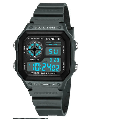 SYNOKE Montres Digitales Hommes Sport Lumineuses Multifonction Étanche Femmes Montre-Bracelet Extérieure et Course Étudiant Sept Lumières