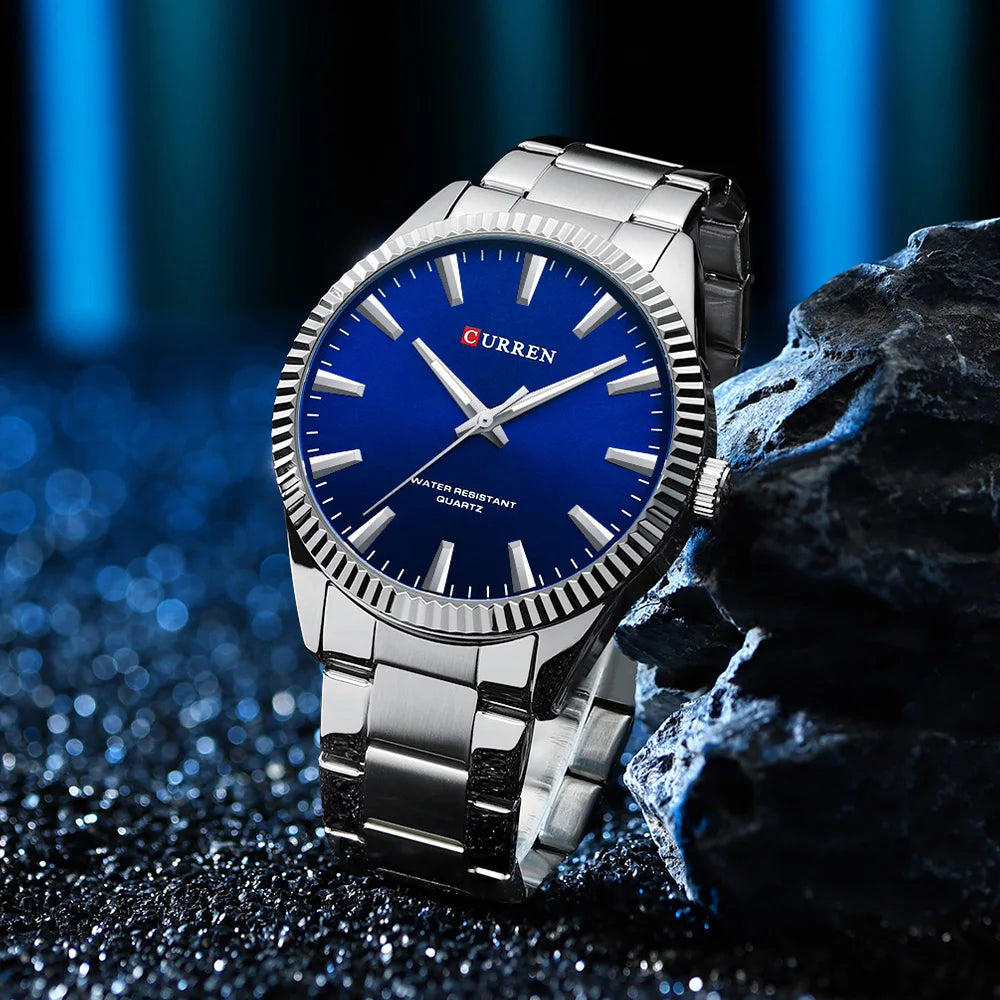 Montre Homme CURREN Mode Simple Acier Inoxydable Quartz Montre Homme Décontracté Business Montre Relogio Masculino