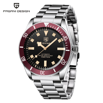 BENYAR Montres Homme Automatique Mécanique Montre Sport BB58 Pour Hommes 2026 Acier Inoxydable Étanche Affaires Lumineuse Horloge