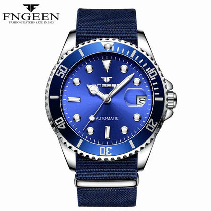 FNGEEN 9001 Luxury Brand Men Watch Steel Tourbillon Skeleton Mechanical Watches Luminous Automatic Date Diamond Wristwatch
