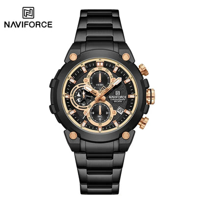 Montre Militaire Homme NAVIFORCE Luxe Étanche Quartz Chronographe Bracelet Montre Masculino Tendance Horloge