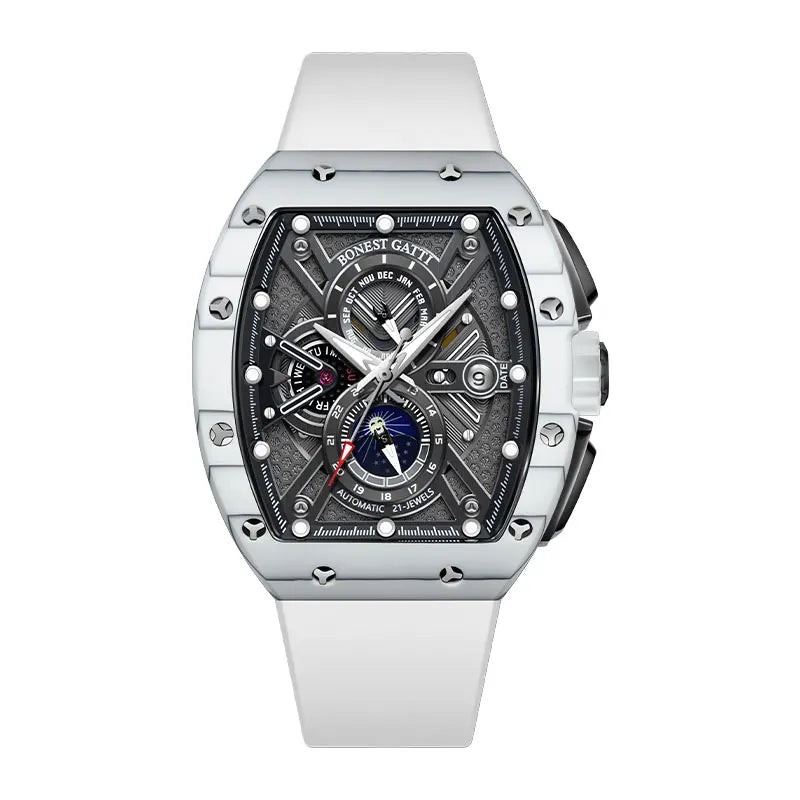 ChronoState BONEST GATTI Carbone – Montre de luxe mécanique automatique | Montre de sport lumineuse en fibre de carbone