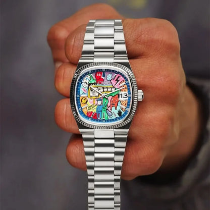 Montre rétro carrée pour hommes, marque de luxe légère, cadeau authentique 2026, nouveau bracelet en acier inoxydable, montre à quartz étanche
