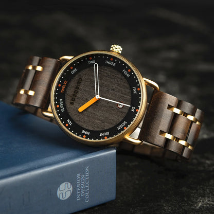 BOBO BIRD Wooden Date Display Watch 42mm Model