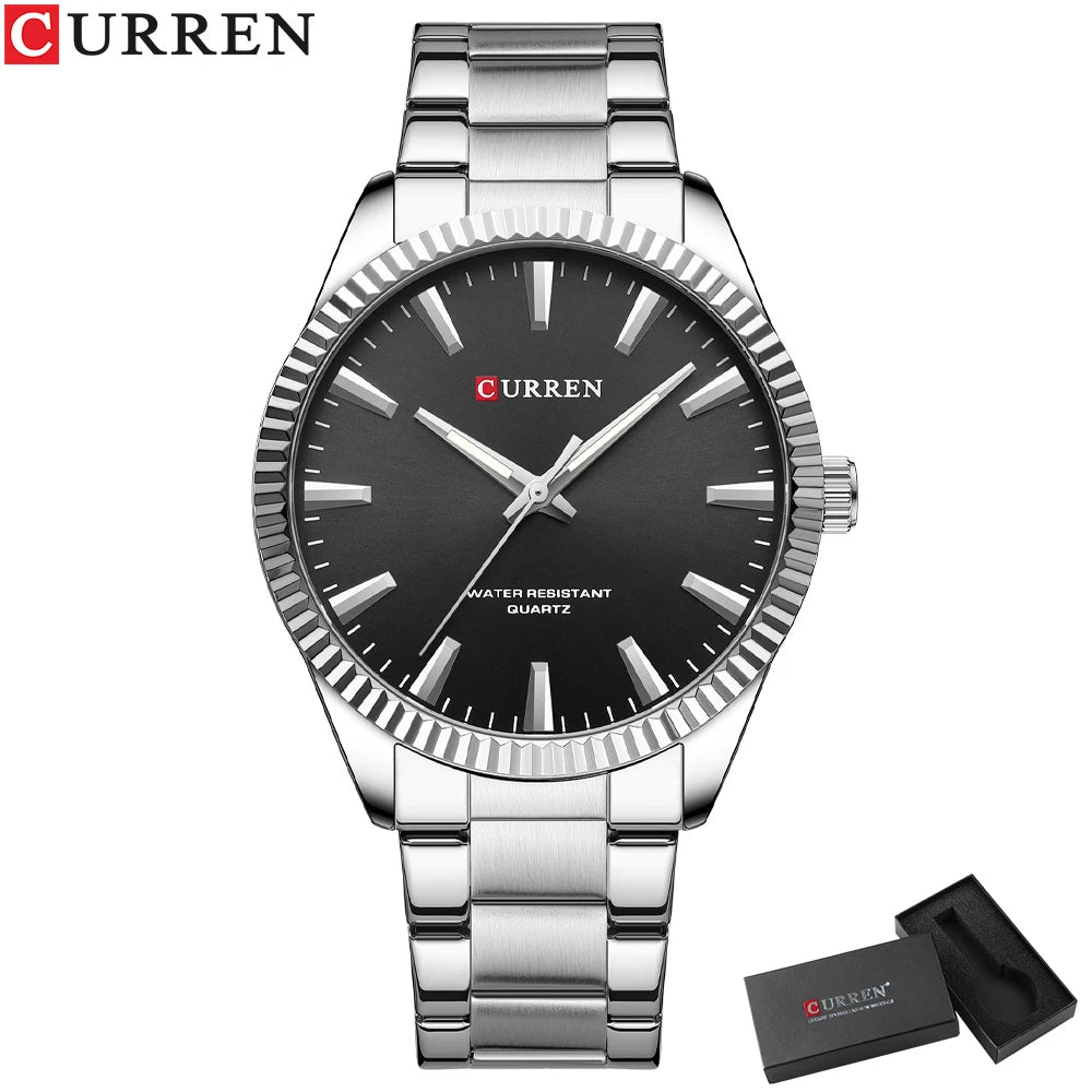 Montre Homme CURREN Mode Simple Acier Inoxydable Quartz Montre Homme Décontracté Business Montre Relogio Masculino