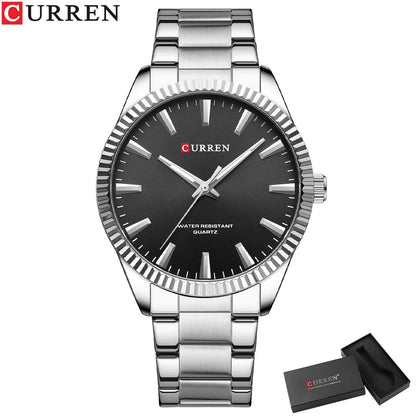 Montre Homme CURREN Mode Simple Acier Inoxydable Quartz Montre Homme Décontracté Business Montre Relogio Masculino