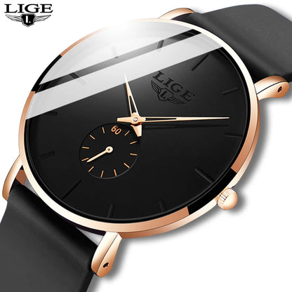 LIGE 2026 Nouvelle Montre Sport Tendance Homme, Marque de Luxe, Étanche, Simple, Ultra-Fine, Montre Homme à Quartz, Relogio Masculino