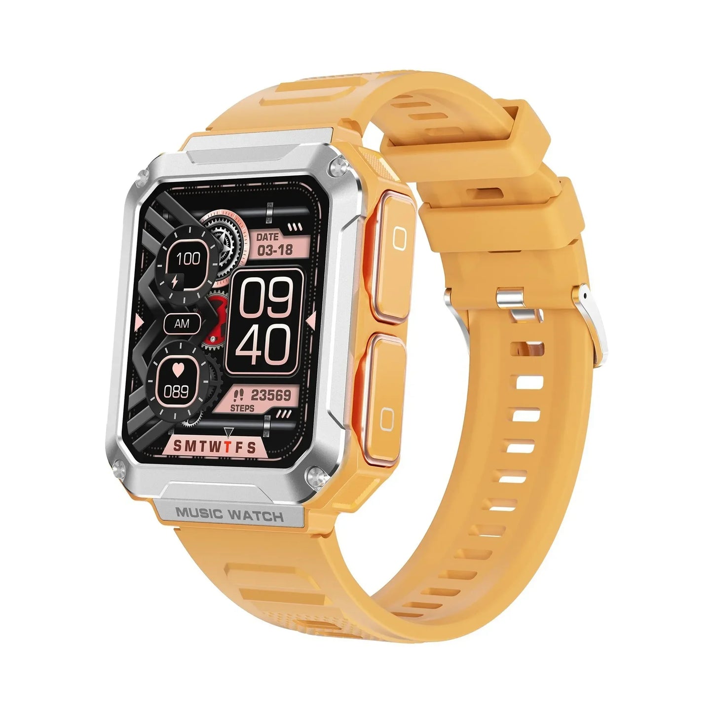Montre Connectée Sport Hommes TWS Casque Bluetooth Appel 2 en 1 Smartwatch 400 mAh Veille Extra Longue Technologie 3 ATM Montres HD IPS 1,96"