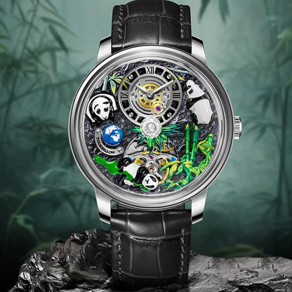 PINDU Panda Series M2791B Automatic Mechanical Watch Sapphire Crystal