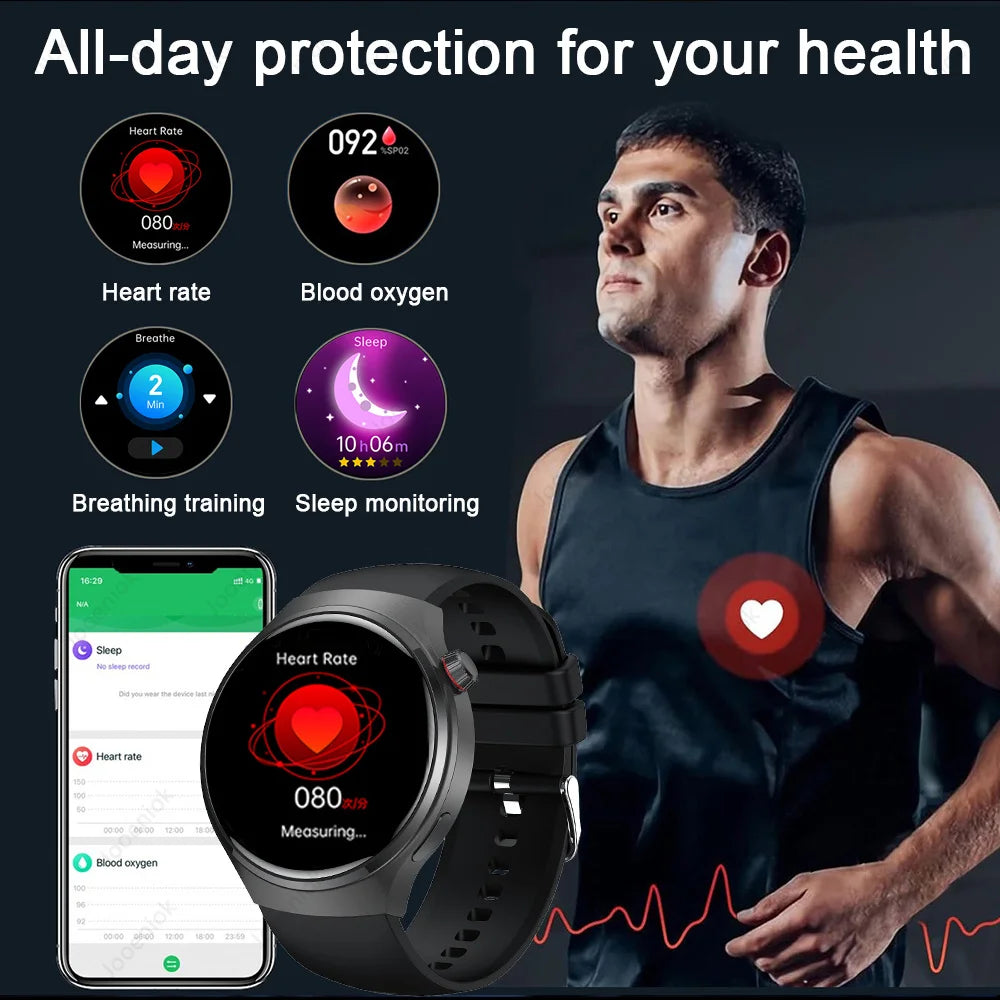 Nouvelle Montre Connectée Homme 2026 Watch 5 Pro Mise à Jour GPS NFC 360*360 AMOLED HD Appel Bluetooth Étanche Pour Android iOS