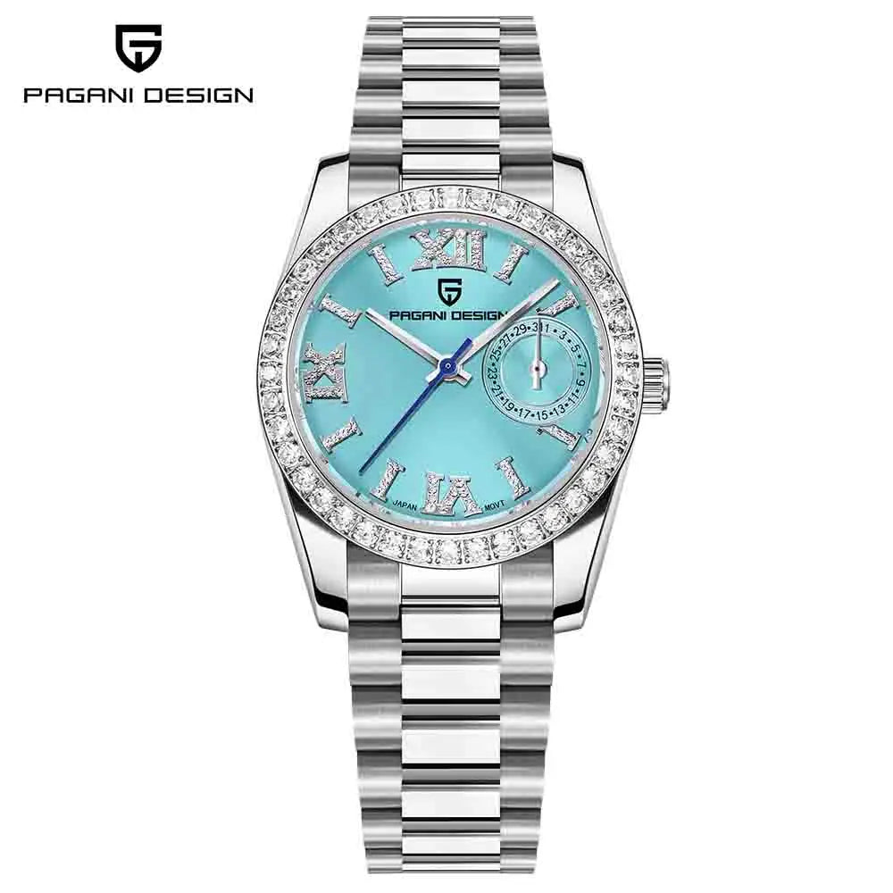 PAGANI DESIGN 2025 Nouvelle Montre-bracelet pour femme 32MM Montre à Quartz de Luxe Élégante pour Femme Montres Étanche Tendance Horloge Saphir