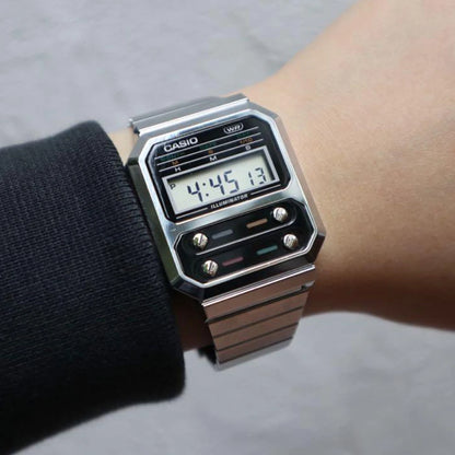 Montre Casio pour homme, mode de luxe, modèle Calculatrice, style tendance personnalisé, relogio masculino, часы женские A100WE-1A/7B