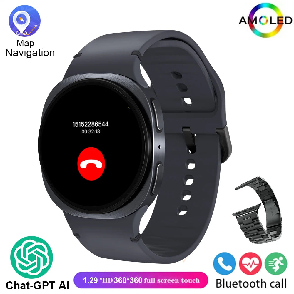 Nouvelles Montres 2025 8 Mini GPS Track Montre Connectée Intelligente Pour Hommes Femmes Santé Sport AMOLED Fréquence Cardiaque Appel Bluetooth Montre Connectée Étanche