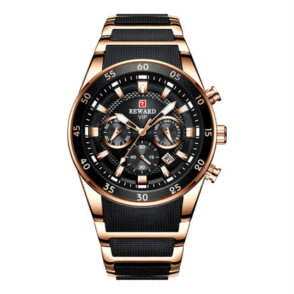 REWARD Big Dial Chronograph Automatic Date Watch