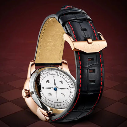 BONEST GATTI Men Automatic Watches European Button Roulette Fun Game Sapphire Glass Mechanical Watch Diamond Dial Men's Watch