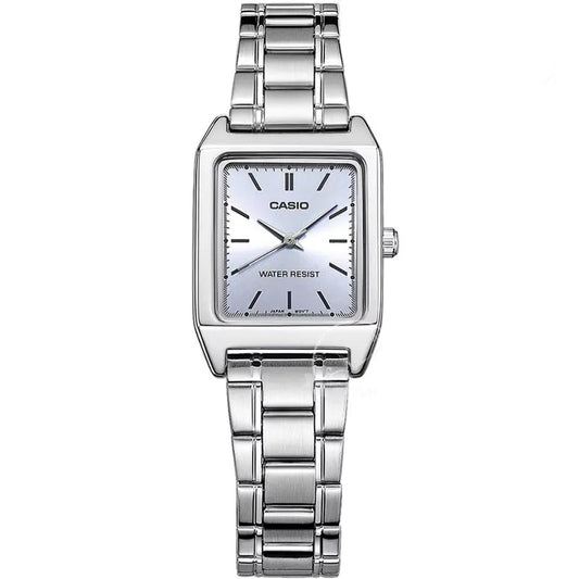 Casio LTP-V007D women's tonneau watch with stainless steel bracelet