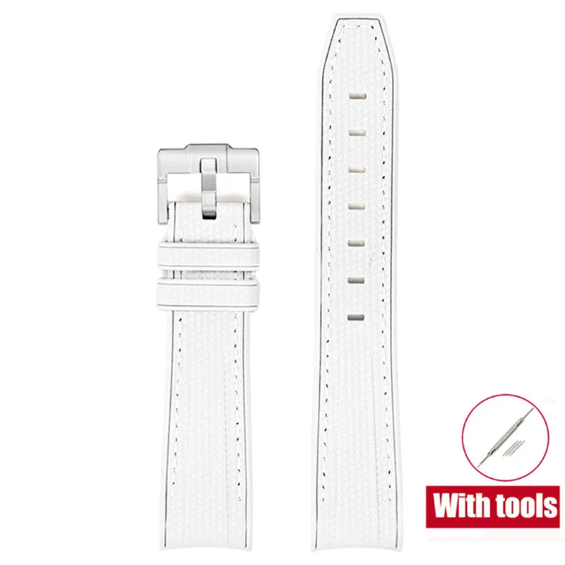 20mm Diving Strap for Omega X Swatch Joint MoonSwatch Men Women Arc Curved End TPU Rubber Bracelet for Rolex Watch Band Tools
