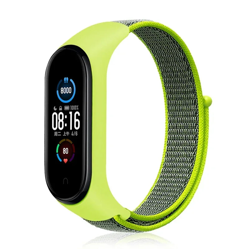 Nylon loop Mi band 4 5 6 Strap Replacement Soft Adjustable Wrist Watchband Pulsera correa For Xiaomi Mi band 3 4 5 6 7 Bracelet