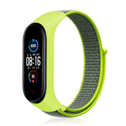 Nylon loop Mi band 4 5 6 Strap Replacement Soft Adjustable Wrist Watchband Pulsera correa For Xiaomi Mi band 3 4 5 6 7 Bracelet