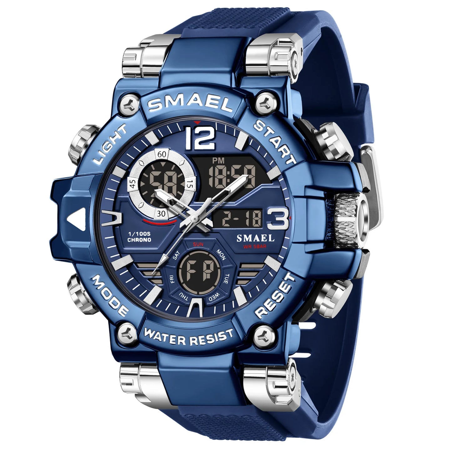 Montre de marque SMAEL 8110 étanche, Dropshipping, avec alarme et veilleuse, pour jeunes, style mode et affaires, mouvement à quartz, sport