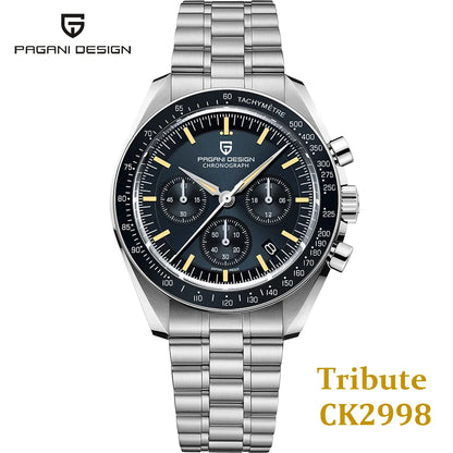 PAGANI DESIGN 2026 Nouvel Hommage à la CK2998 Moon Watch Montre Homme Luxe Quartz Pour Homme Saphir AR Sport Chronographe Homme