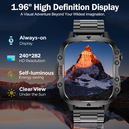 2026 Nouvelle montre connectée NFC pour femmes, 1,96 pouces, avec tension artérielle, fréquence cardiaque, appel Bluetooth, santé féminine, pour Android IOS