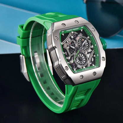 ChronoState Matrix X Square Skeleton Quartz Watch for Men