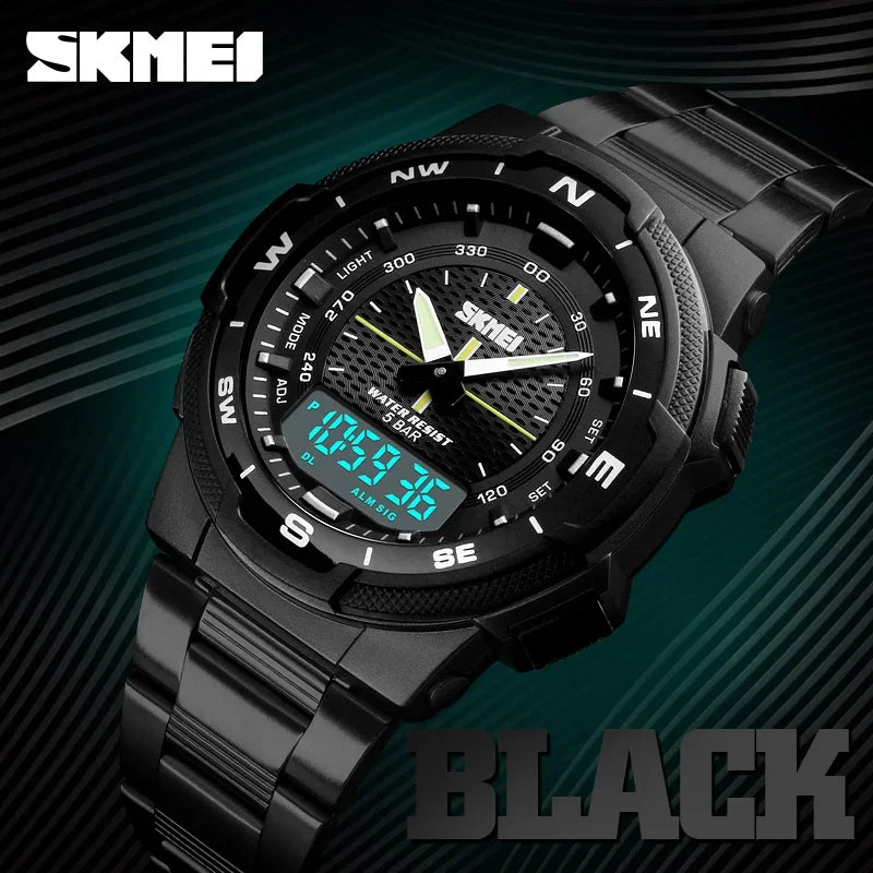 SKMEI 1370 Full Steel Business Watch Relogio Masculino